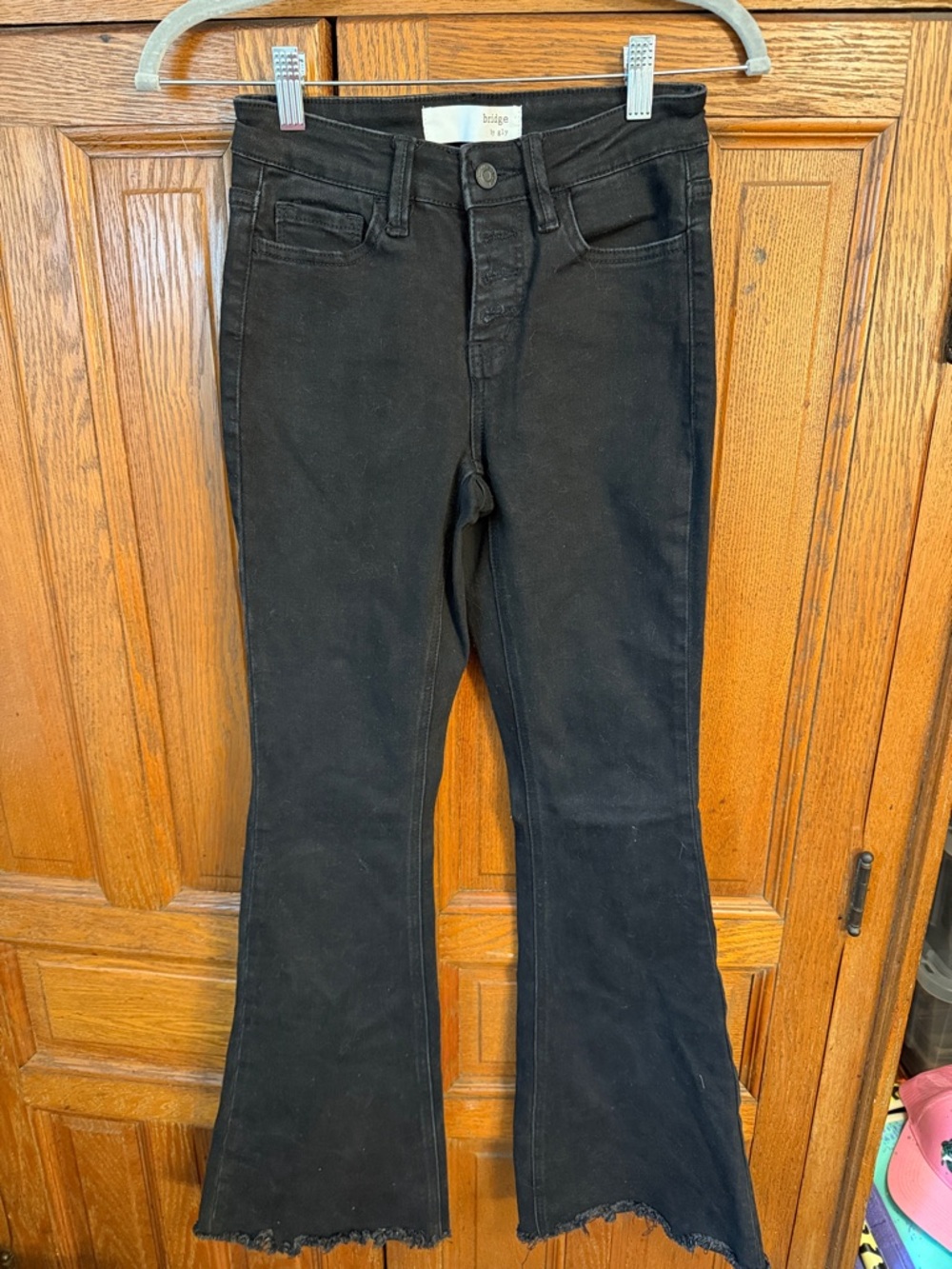 High-Rise Black Flare Jeans - Bridge by Day